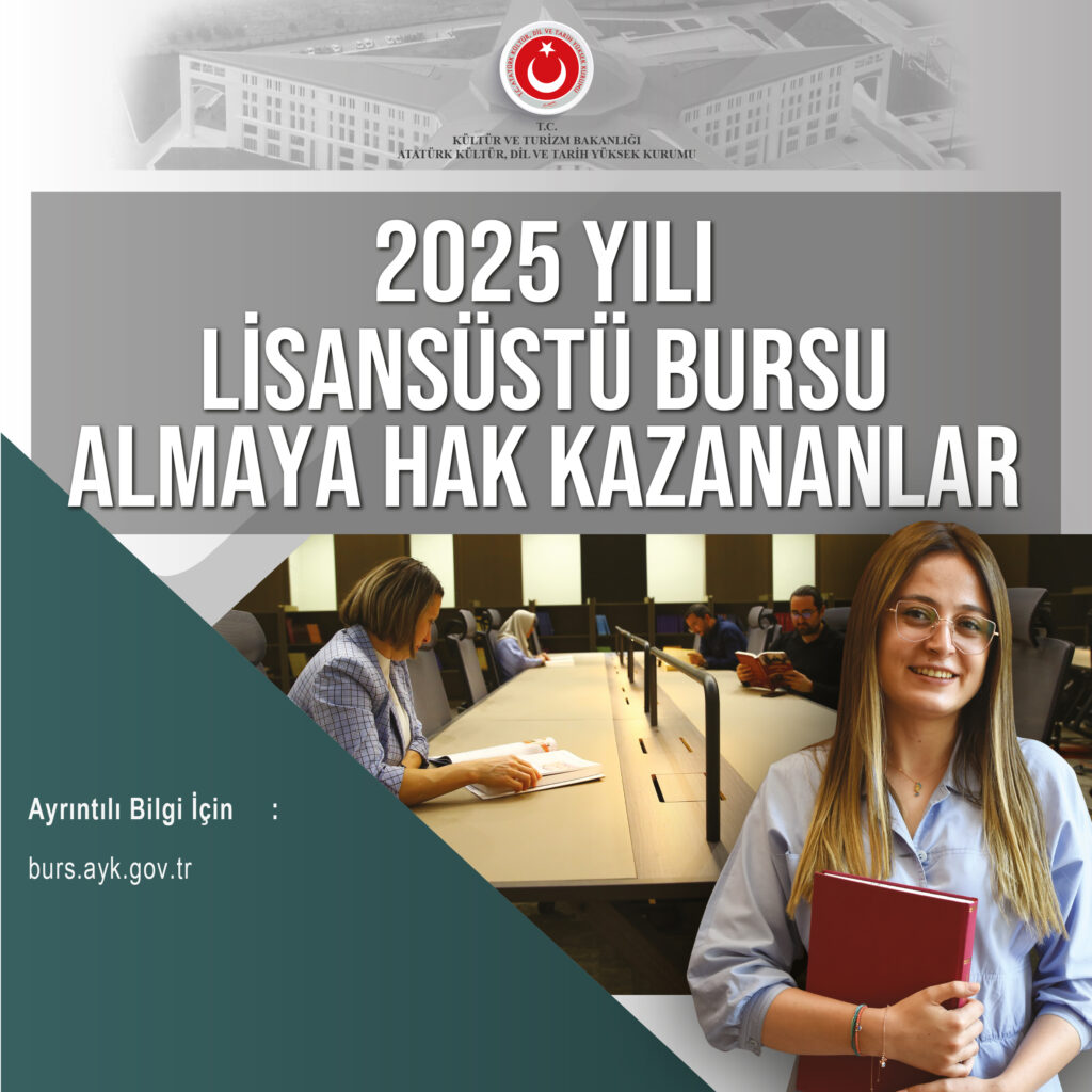 2025 YILI LİSANSÜSTÜ BURS SONUÇLARI