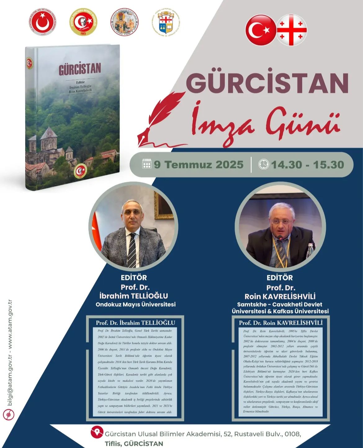 “Gürcistan” başlıklı eserin tanıtımı amacıyla imza töreni düzenlenecektir