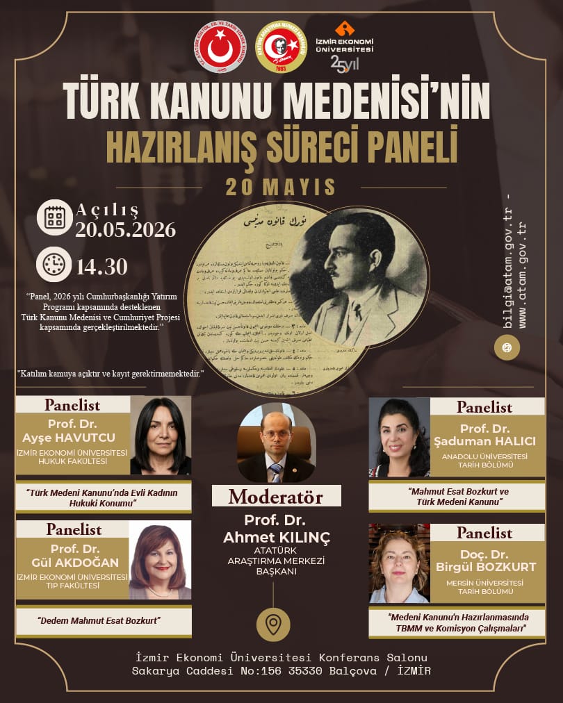 Türk Kanunu Medenisi’nin Hazırlanış Süreci İzmir’de Düzenlenecek Panelde Ele Alınacak