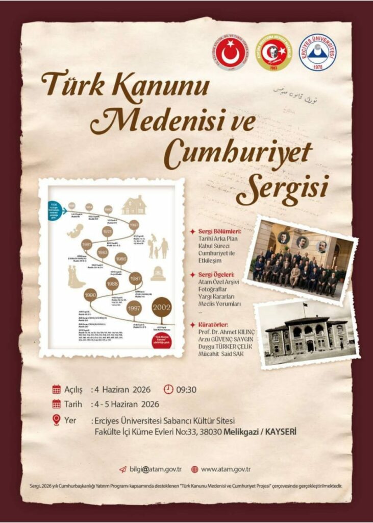 “Türk Kanunu Medenisi ve Cumhuriyet Sergisi” Bu Kez Kayseri’de Ziyaretçilerle Buluşacak